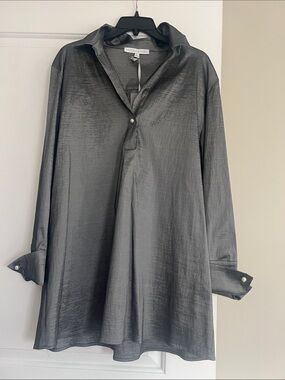 Preston & York Grey/Charcoal Satin Tunic